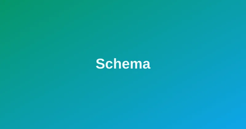 Abstract green gradient cover reading Schema